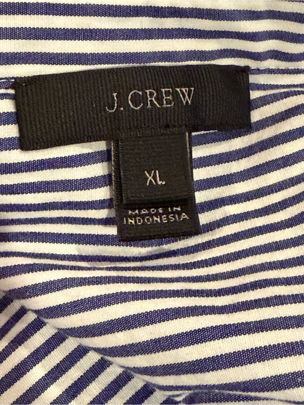 J. Crew Blue White Striped Cotton Wrap Top Womens XL Coastal